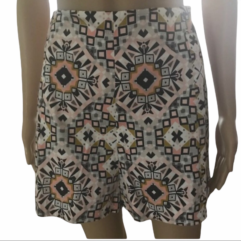 French Connection Electric Mosaic cotton shorts